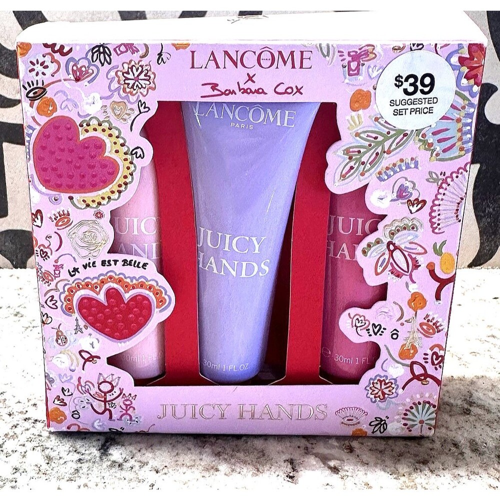 Lancome x Barbara Cox Hands Cream Juicy Hands Trio Set Limited Edition
